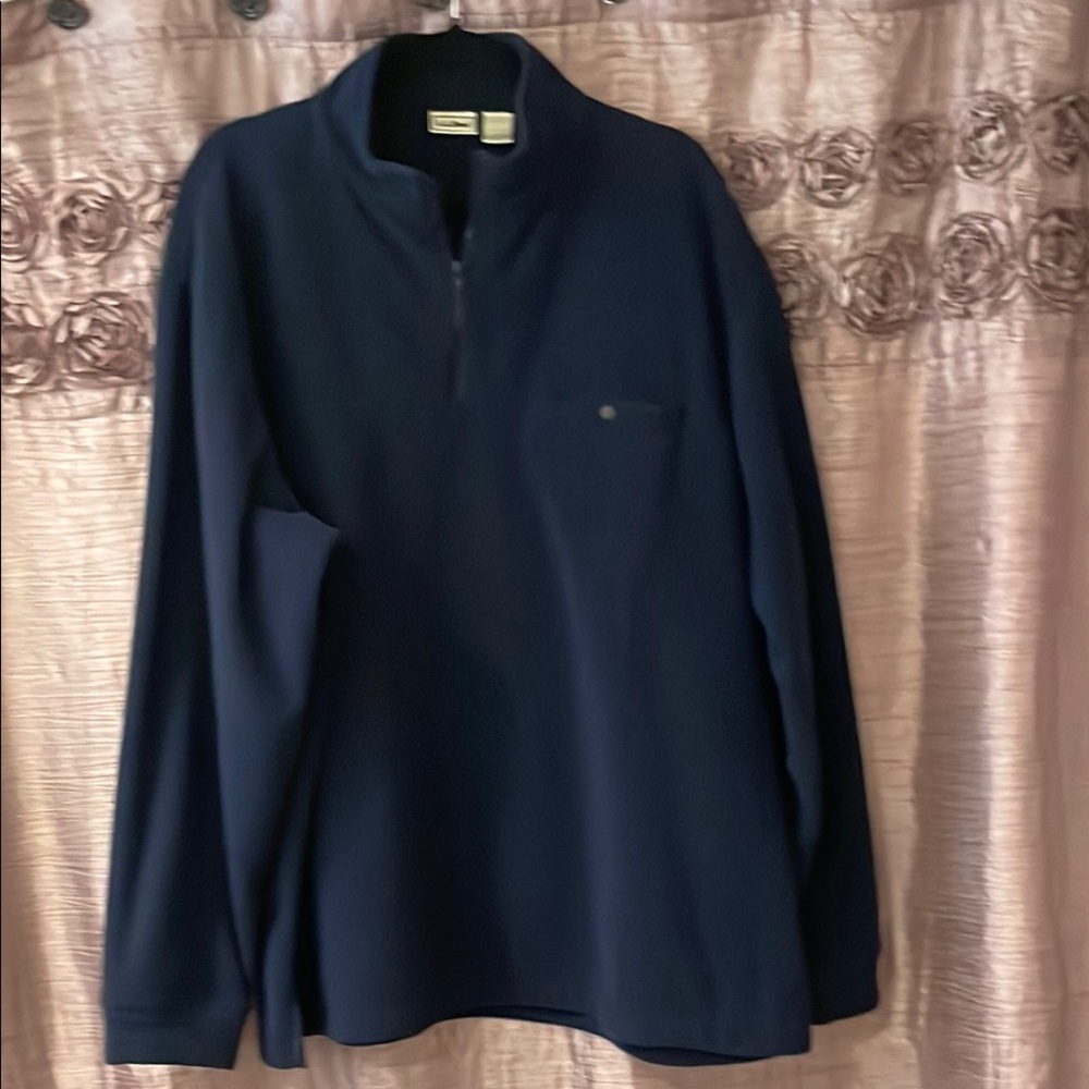 L.L. Bean Blue 1/4 Zip Up Sweater Soft Cozy Fleece - Picture 6 of 7